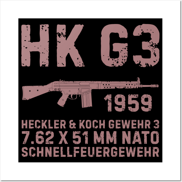 HK G3 German Assault Rifle Wall Art by FAawRay